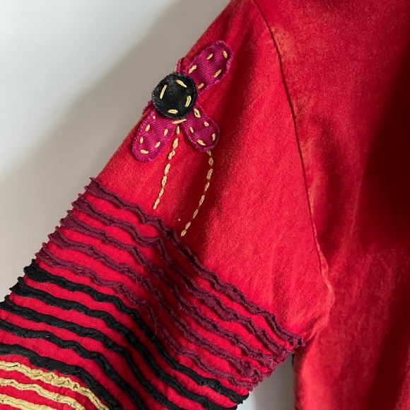 India Boutique Zip Hoodie Boho Jacket Size Medium - Picture 5 of 11